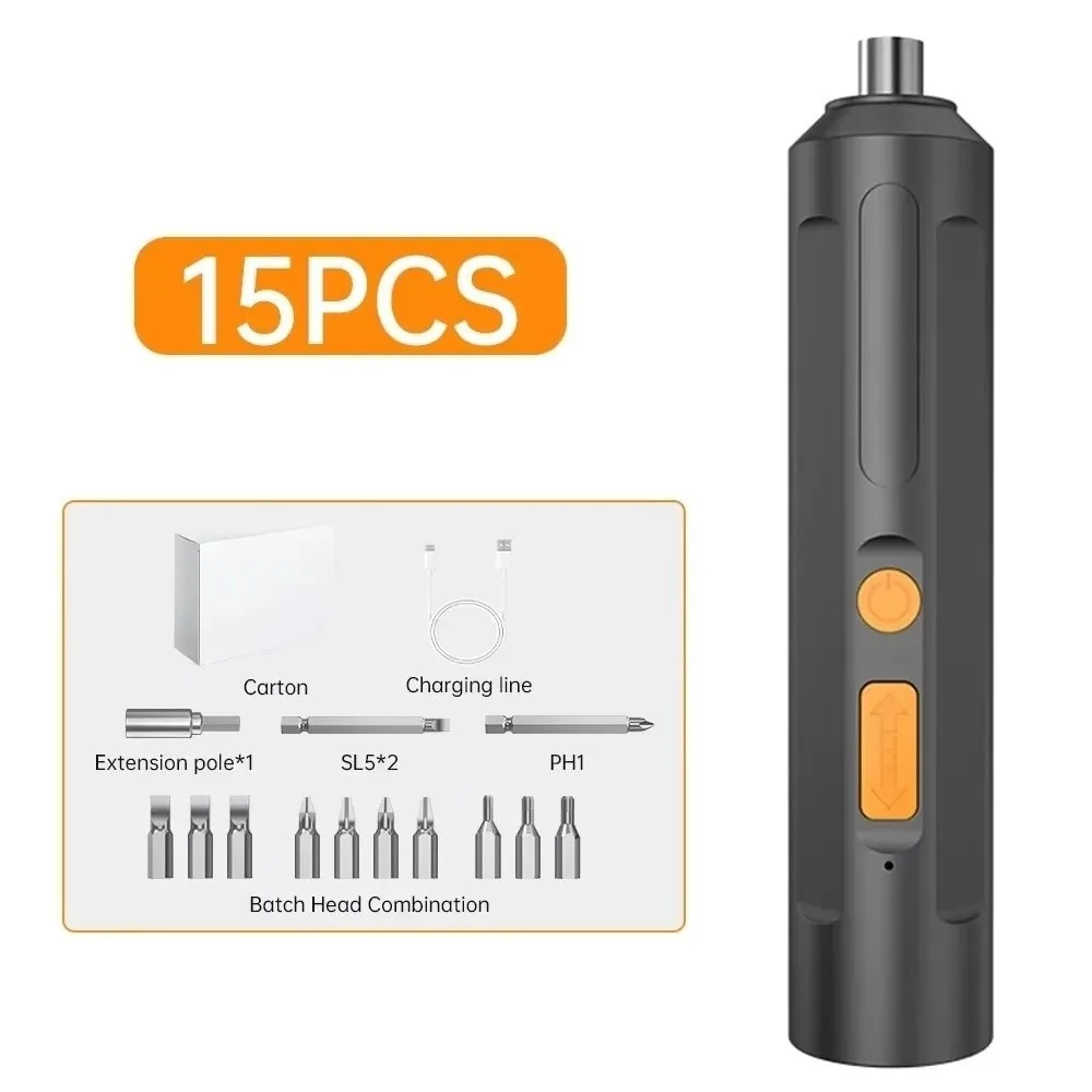 

USB Rechargeable USB Electric Screwdriver Battery Powered Variable Speed Impact Screwdriver Multi-Function Cordless Screwdriver