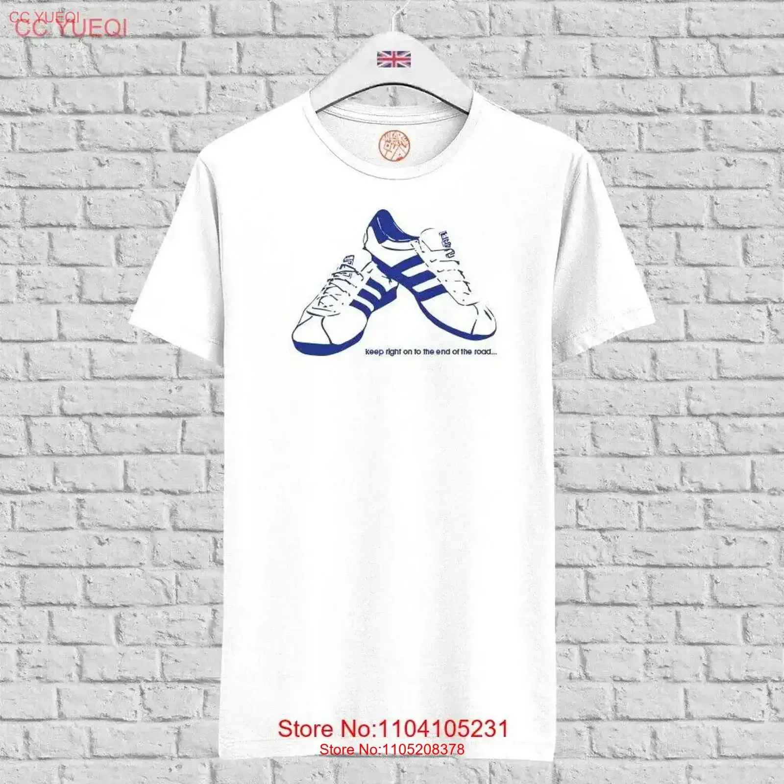 Keep Right On White Organic Cotton T shirt for Fans of Birmingham City vintage Washed graphic designer clothes streetwear