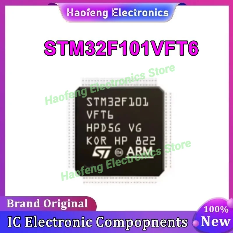 

STM32F101VFT6 LQFP100 32-битный микроконтроллер MCU ARM с одним чипом