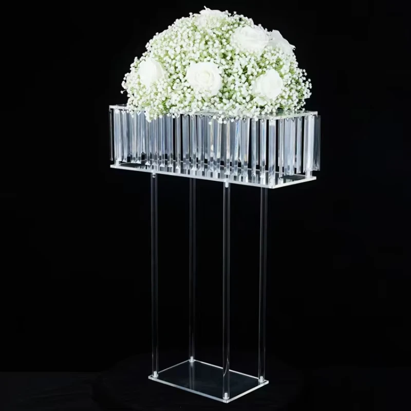 2-8pcs  Acrylic Pendant Flower Stands Wedding Stage Favors Decoration Columns Walkway Ornament Candle Gifts Crafts Stand