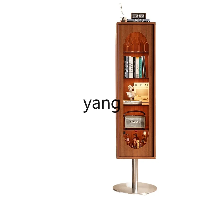 

CCL full body mirror rotating storage shelf bookcase rotating book floor mirror cabinet