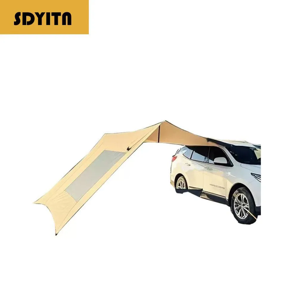 

Складная портативная уличная палатка с боковым тентом для автомобиля с черным сетчатым навесом с защитой от ультрафиолета, многофункциональное сверхбольшое пространство для двойного назначения