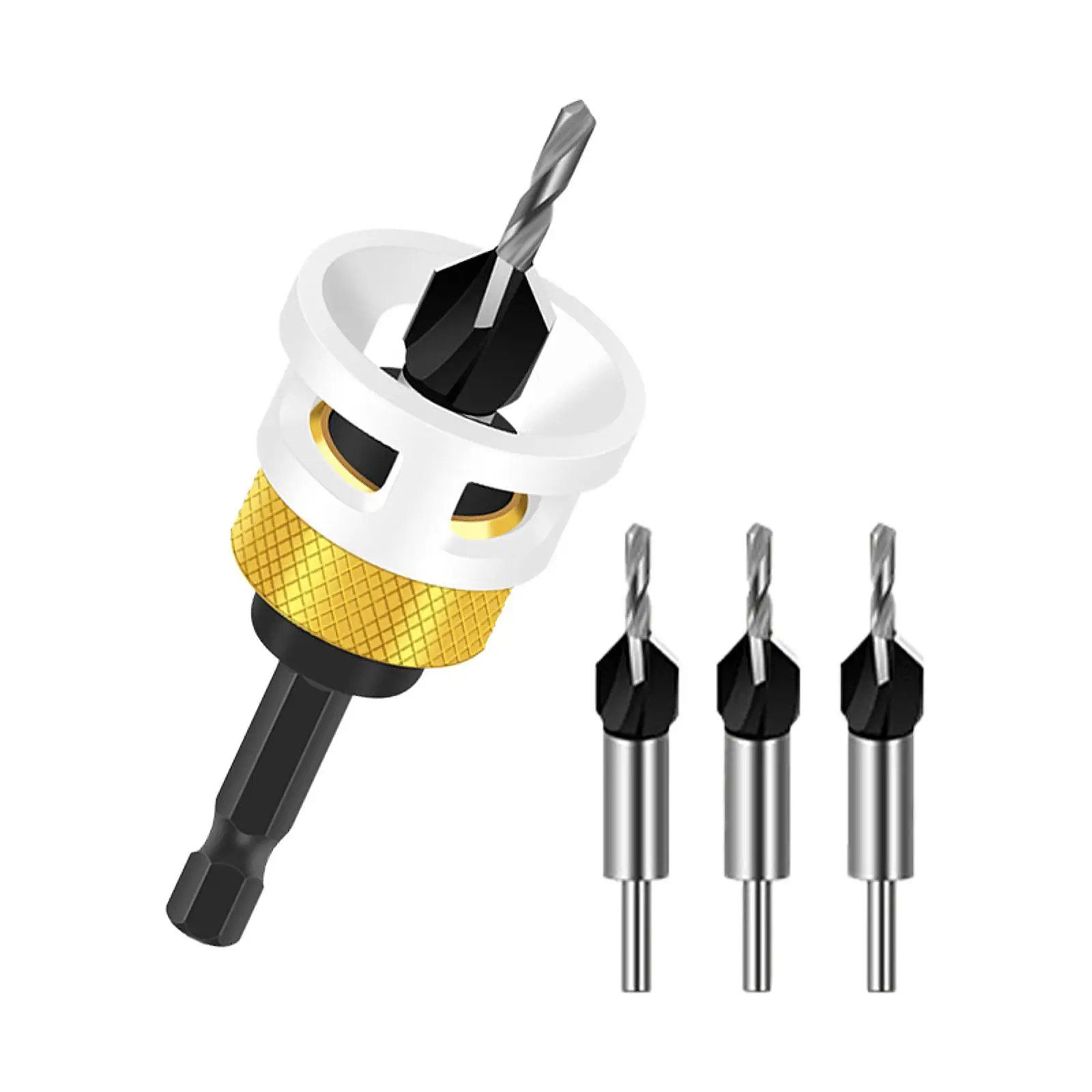 Countersink Bits Practical Professional Quick Release Multi Use Adjustable Depth for Woodworking Wood Electric Drill Bench Drill