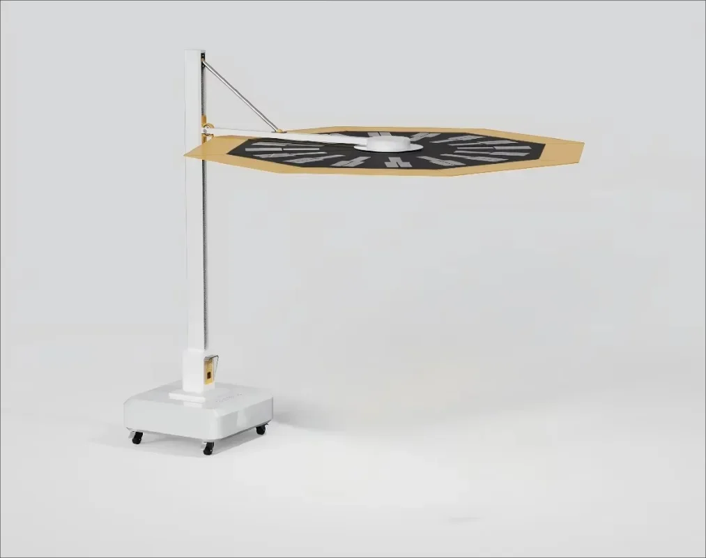 مظلة قابلة للطي تعمل بالطاقة الشمسية مع منفذ شحن للهاتف المحمول، ملحق خارجي صديق للبيئة