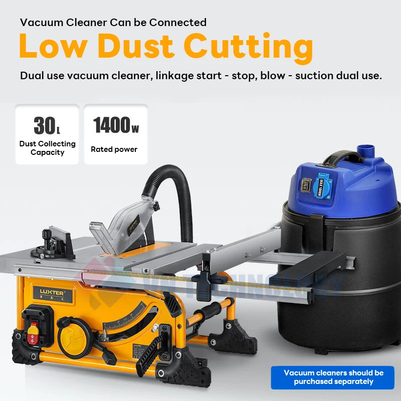 8 Inch Multifunctional Table Saw Portable Electric Cutting Machine Household Woodworking Board Dust-Free Cut Table 220V