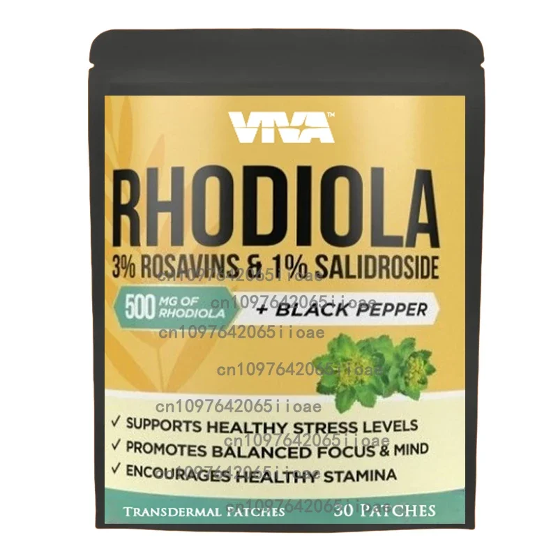 

30-пластыри Rhodiola Rosea Transdermal Patches с именем для поддержки стресса, поддержки настроения и энергии