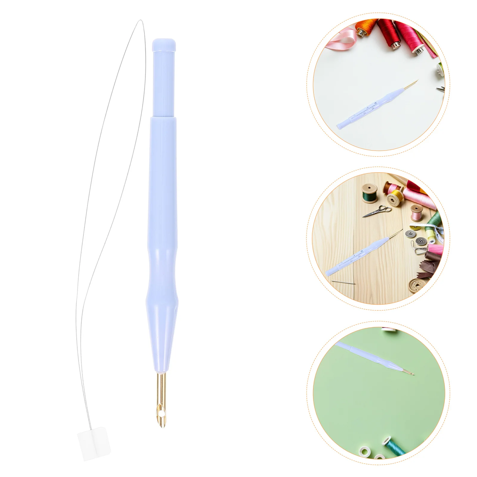 

4 Sets Embroidery Accessory Adjustable Punch Needle Tool Needles Hand Sewing Making DIY