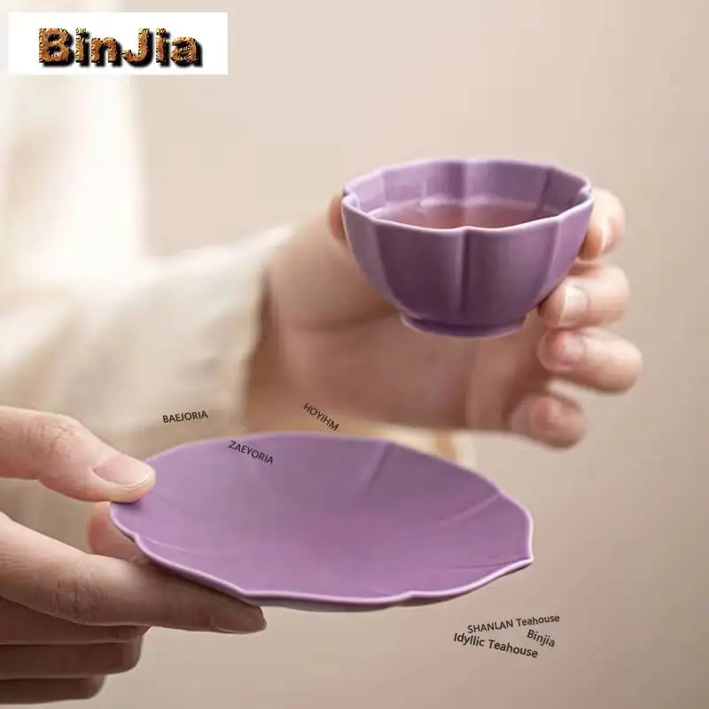 55ml Fragrant Taro Purple Gold Ingot Teacup Traditional Tea Bowl Tea Pair Tea-tasting Smelling Cup Jianzhan Master Cups Teaware
