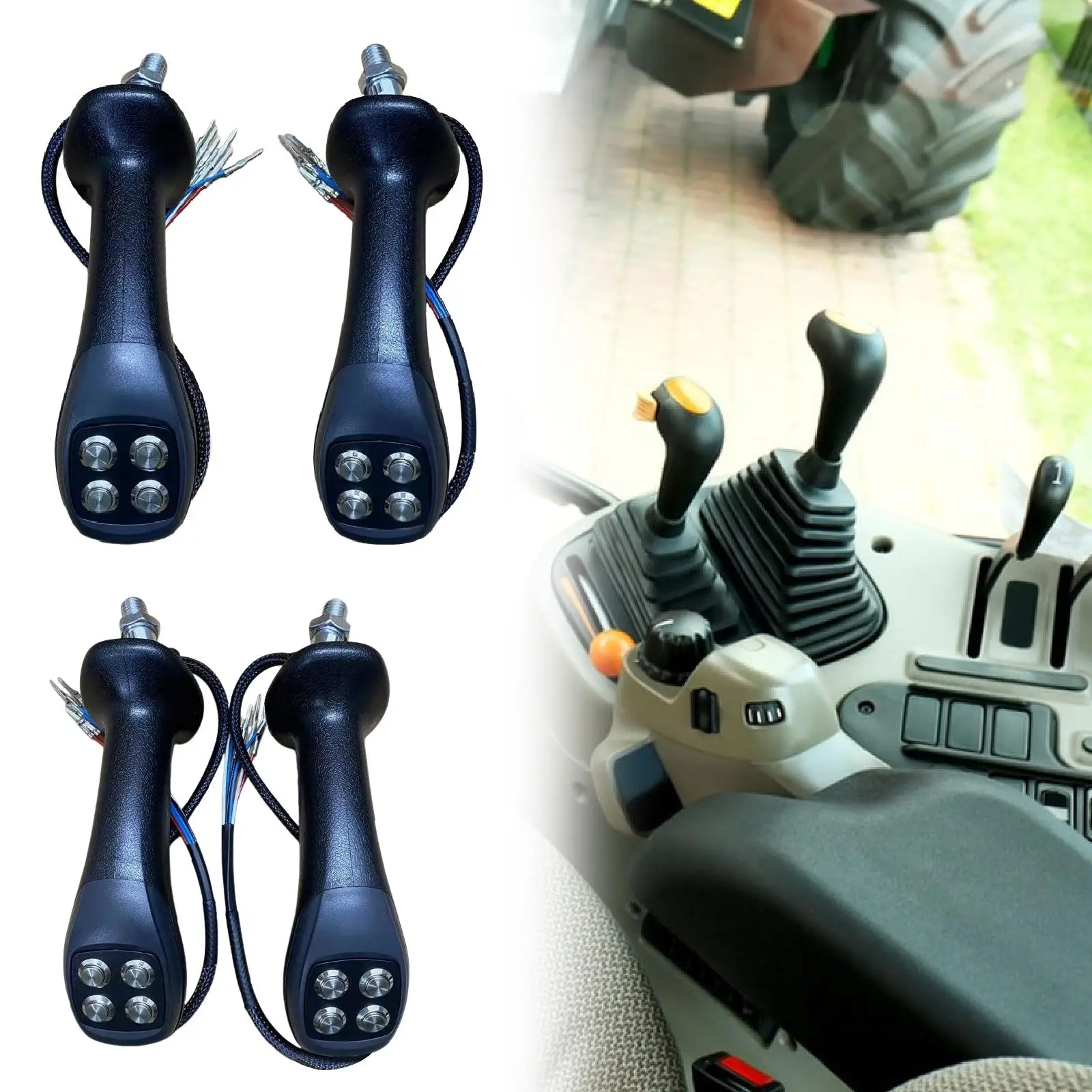 4-button Handle for Wheeled Excavators, Control Lever Joystick Controller