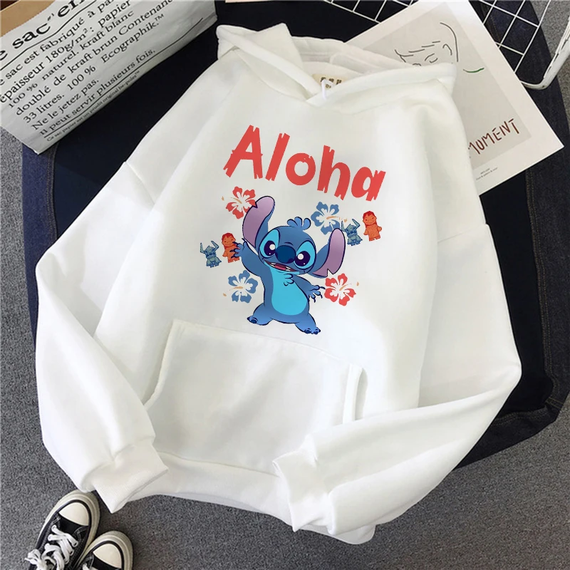 Funny Y2k Christmas Sweatshirt Lilo Stitch Disney Cartoon Hoodies Women Harajuku Cute Stitch Anime Manga Streetwear Hoody Female