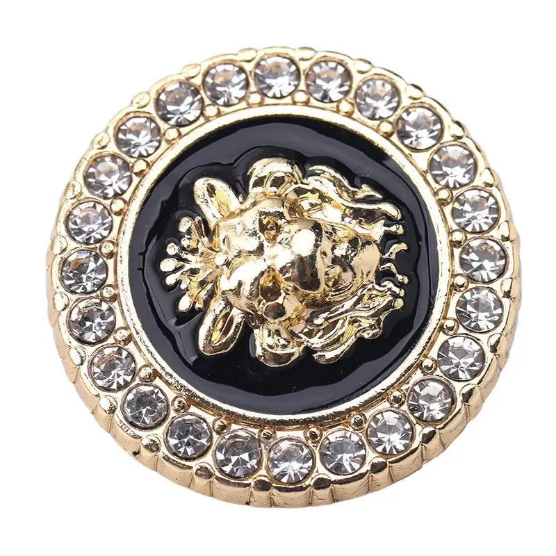 20Pcs/pack 25mm Zinc Alloy Rhinestone Button Coat Jacket Decorative Accessory Classical Fashion All-Match Buttons