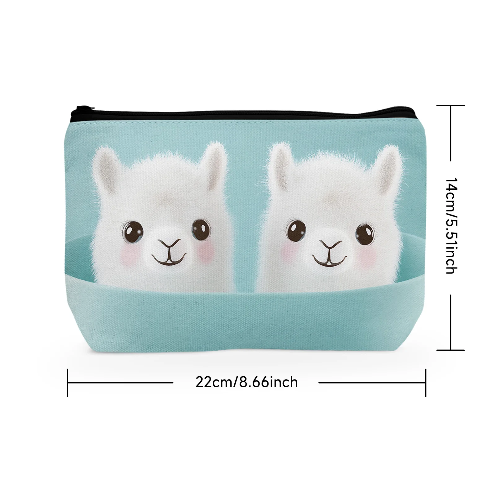 1Pc Cute Alpaca Cosmetic Bag Cartoon Funny Ladies Cosmetic Bag Zipper Cosmetic Bag Suitable For Giving Friends The Best Gift