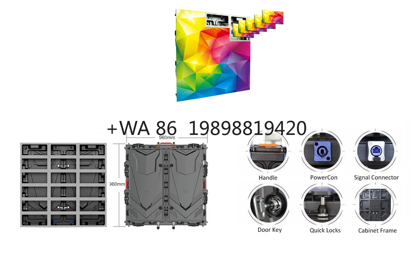 

Оренда в помещении и на открытом воздухе, светодиодный HD-видео настенный цифровой плакат Wayfinding, IP65, номинальный розничный магазин, хит продаж P5 960*960 мм 640*640 мм