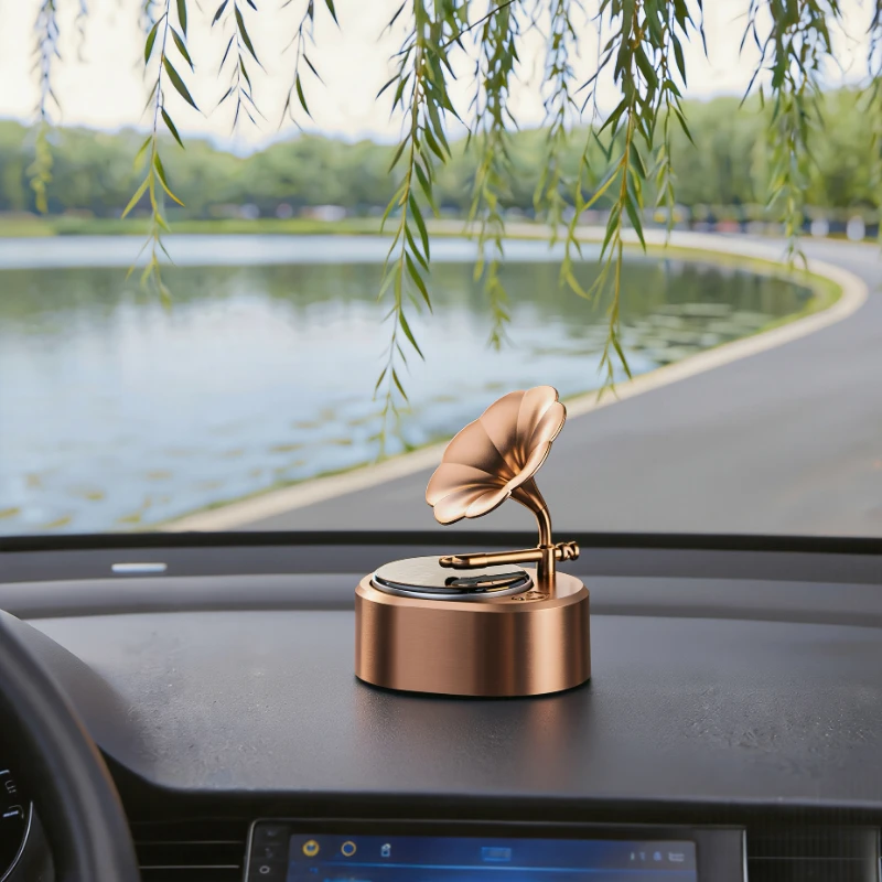 High-End Retro Car Fragrance, Gramophone-Shaped Car Ornament, Stylish & Creative Aromatic Car Decor
