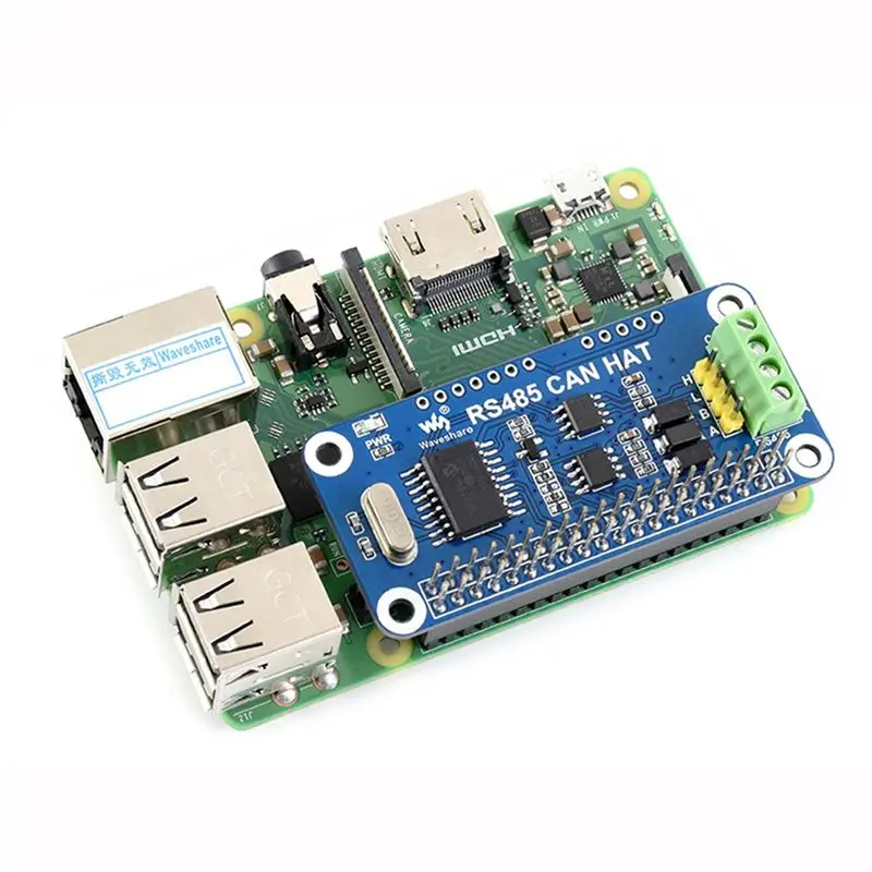 2X Waveshare MCP2515 RS485 Communication CAN BUS Module HAT Expansion Board For Raspberry Pi 3 Model B+ 3B Plus 4 4B