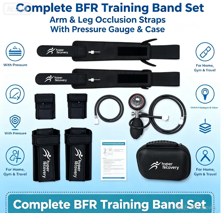BFR  with hand pump blood flow restriction device, suitable for muscle rehabilitation exercise recovery training tools