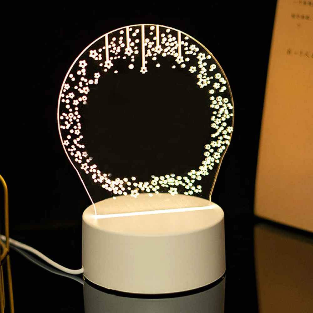 Note Board Creative Led Night Light USB Message Board Holiday Light With Pen Gifts For Children Girlfriend Decoration Night Lamp