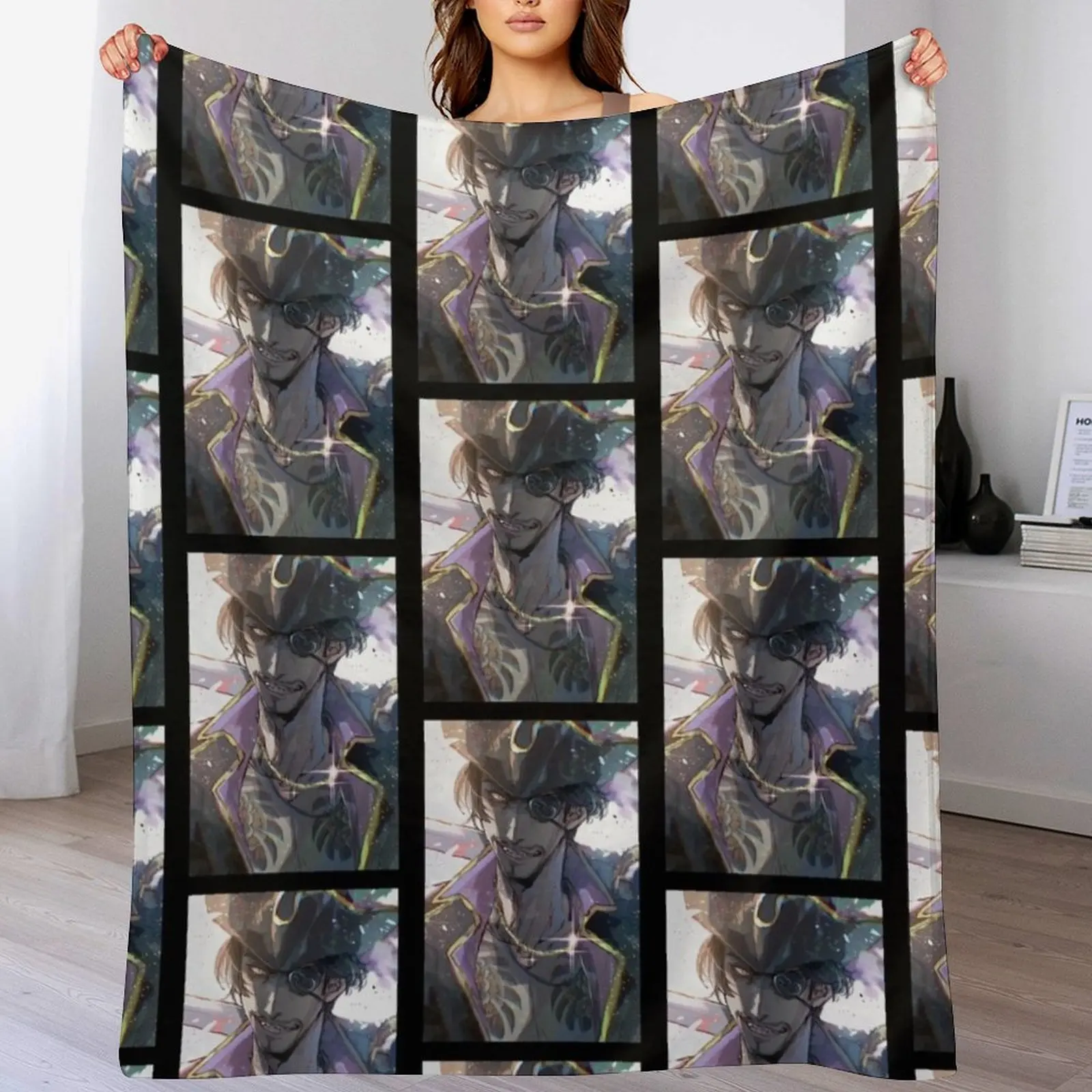Kazuma Pirate Art Throw Blanket All Weather Soft Throw Blanket for Sofa