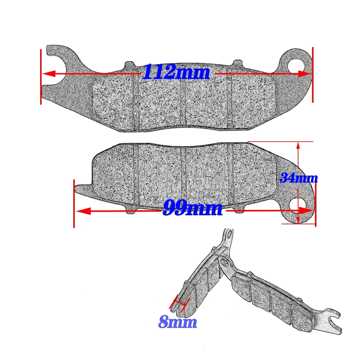 Motorfiets Voor Of Achter Remblokken Voor Honda Crf250 Rally 17-21 Crf250l 13-21 Crf300 Crf300l Abs 20-22 Crf 250M 2012-2017