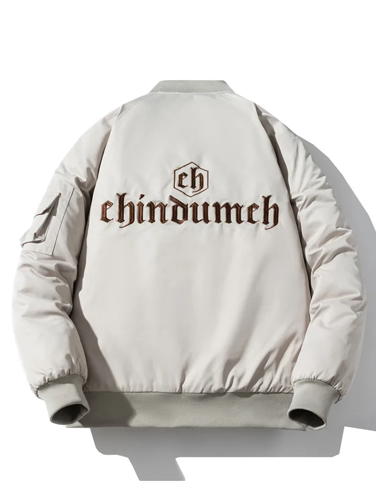 

Новая осенне-зимняя вышитая бейсбольная куртка-пилот для мужчин, свободная утепленная повседневная верхняя одежда для пар, молодежная мода