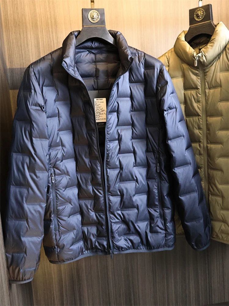 Lightweight Ultra-Warm down Jacket Men's Outdoor Windproof Waterproof Stand Collar Feather Vest Modern Style Fashion Urban