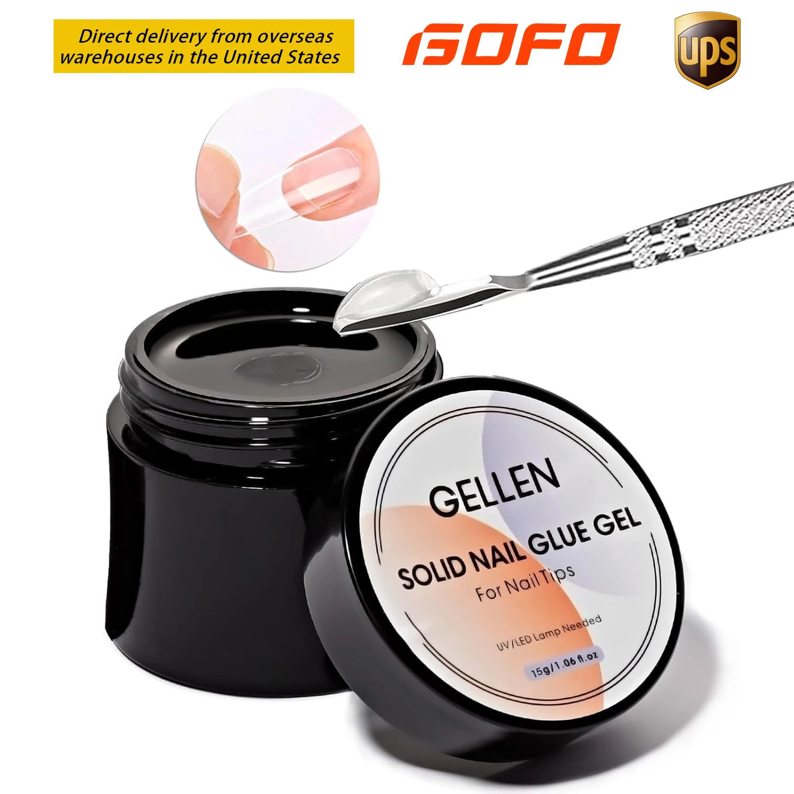 

GELLEN 15g Clear Builder Gel Nail Glue for Nail Tips Extension Professional Salon Strength Nail Art Design DIY Manicure