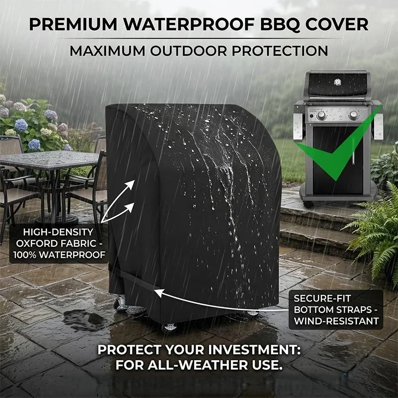 Outdoor BBQ Grill Cover,Dustproof Waterproof Windproof Fabric Barbecue Cover for Gas Charcoal Electric,Barbe Accessories 32 inch