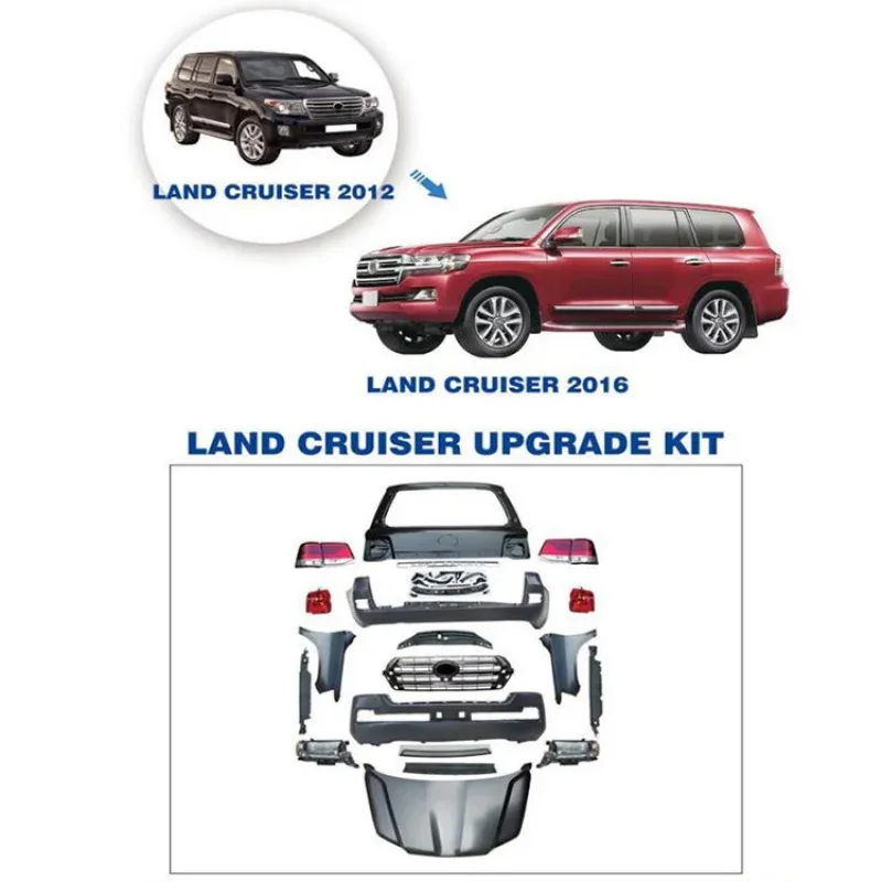 

CZJF Plastic New ve Upgrade to 2016 2017 2018 2019 2020 Body Kit for Land Cruiser 2008-2015 Black Oem Lc200