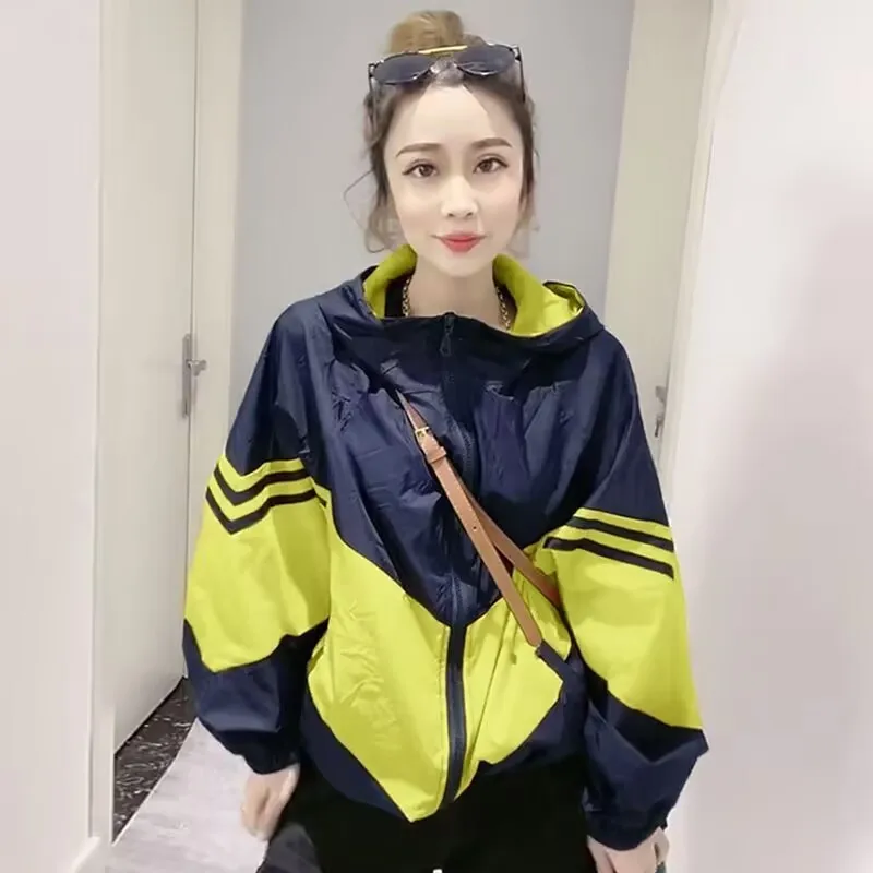 Women Jackets Sun Protection Clothing Women's UV Protection 2025 Korean Version Long-Sleeved Loose Jacket Hooded Summer Clothing