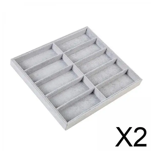 

Поднос для демонстрации очков, деревянный льняной фланелевой 10-сеточный органайзер для солнцезащитных очков, коробка для очков и очков для чтения