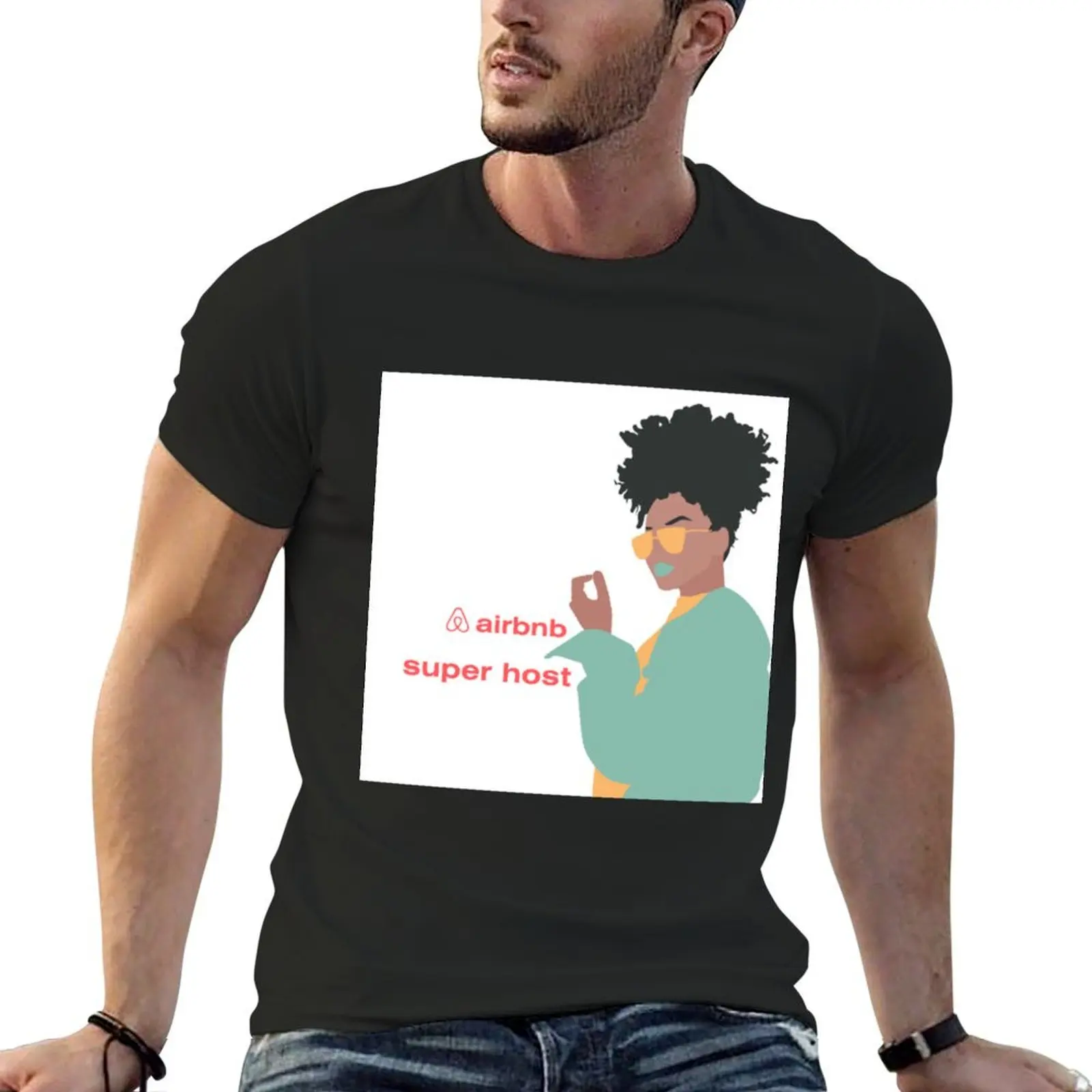 Super Host Airbnb Reservation Aprtments Five Stars African T-Shirt for a boy graphics mens white t shirts