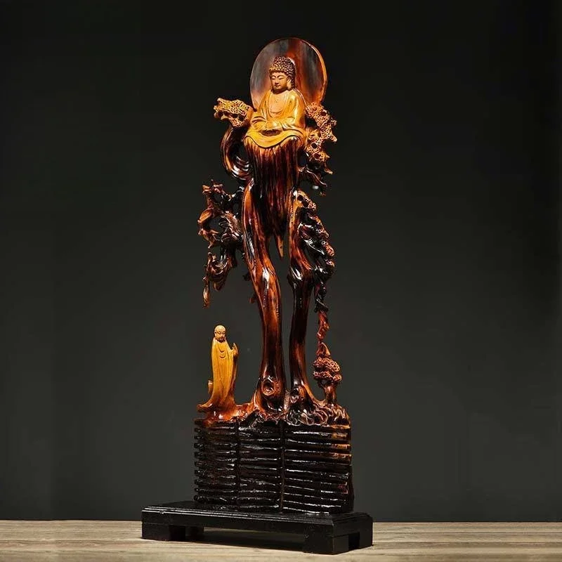 Camphor wood root carving ornament wood carving home handicraft ornament collection