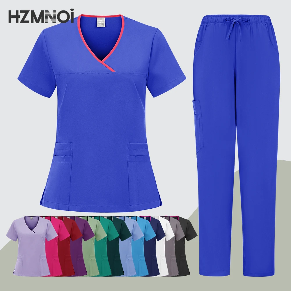 Vendas por atacado médico enfermeira esfrega conjunto uniformes médicos feminino jogger conjunto acessórios hospitalar sala de operação workwear cirúrgico