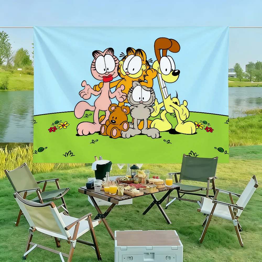 Cartoon Cute G-garfield Flag Wall Decorations Home Decor Suitable For Living Rooms Bedrooms Dormitories Parties And Holidays