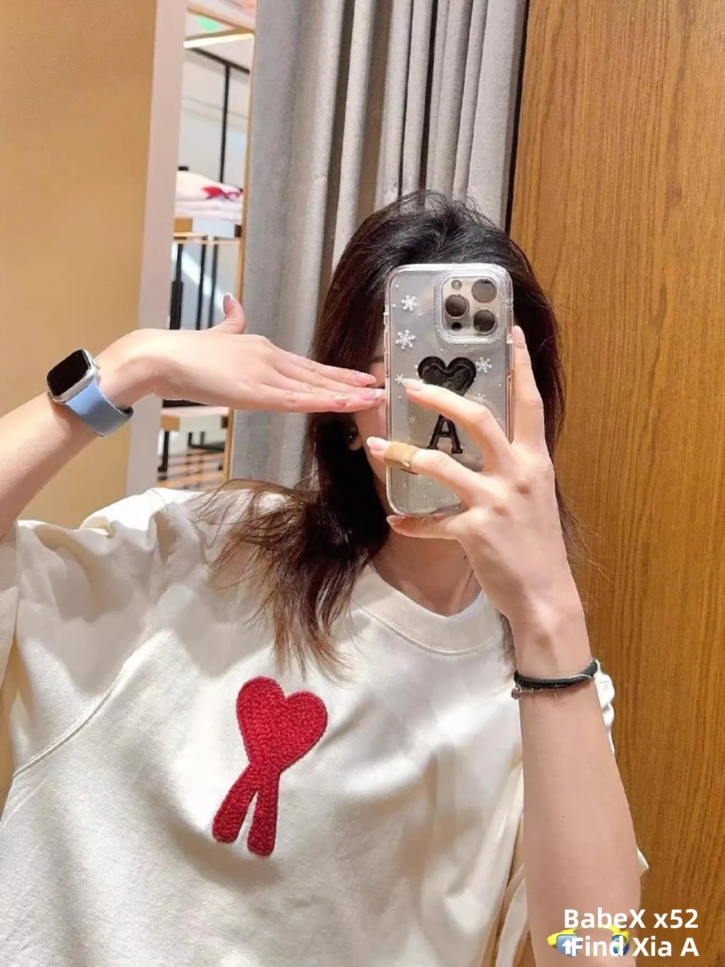 White Cotton T-Shirt Women's Loose Fit Mid-Length Summer Short Sleeve Slimming Top Fashionable Brand Pure Cotton Tee