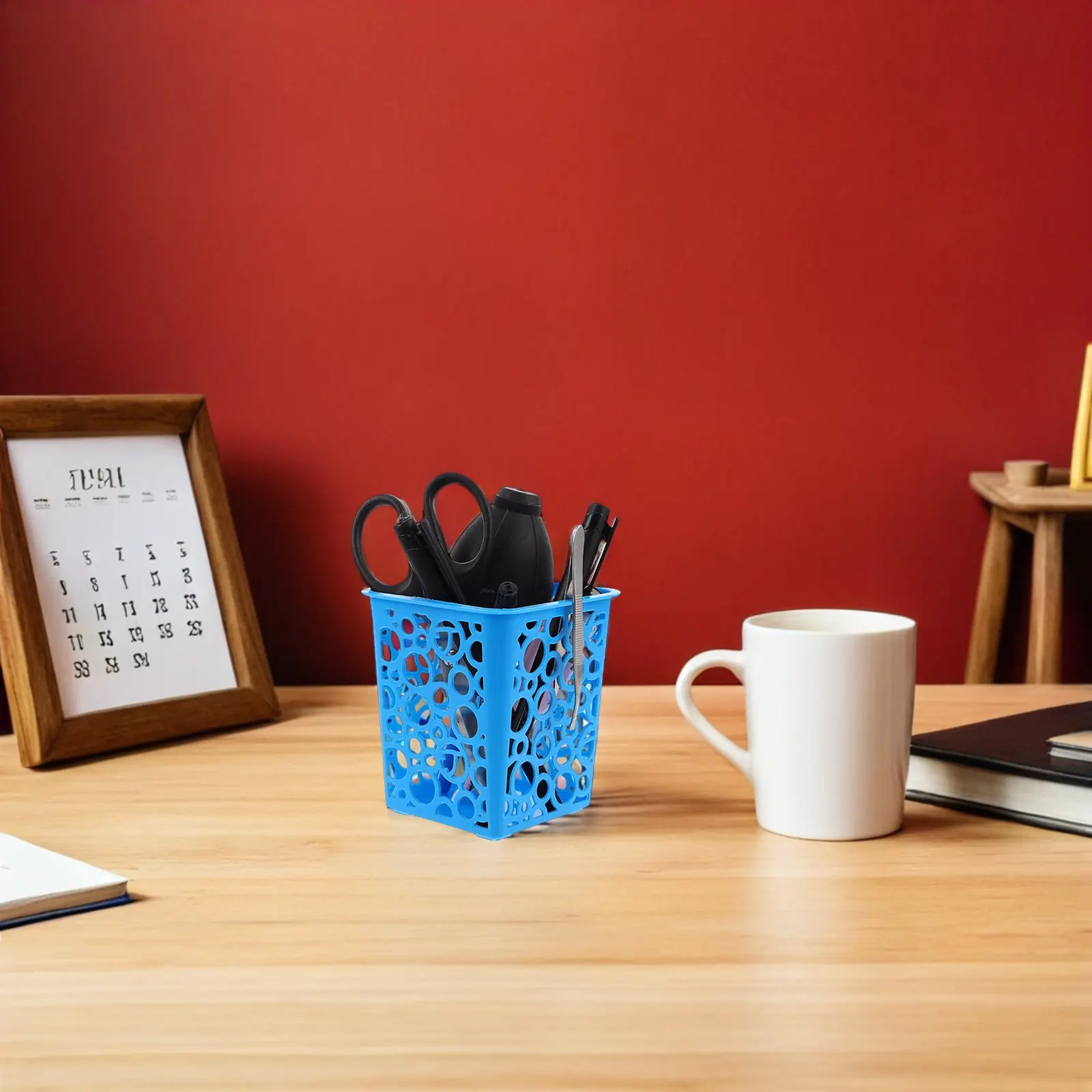 8 pcs Pen Holder Desk Organizer Office Storage Pencil Desktop Halloween Christmas New Year Desk Pen Holder Desk Storage Basket