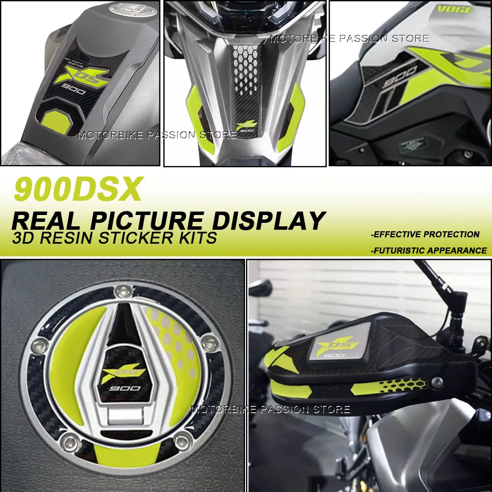 For Voge Pass 900DSX 900 DSX 900dsx 2024 Fuel Tank Pad Stickers 3D Resin Protective Stickers Kit for Motorcycle Waterproof