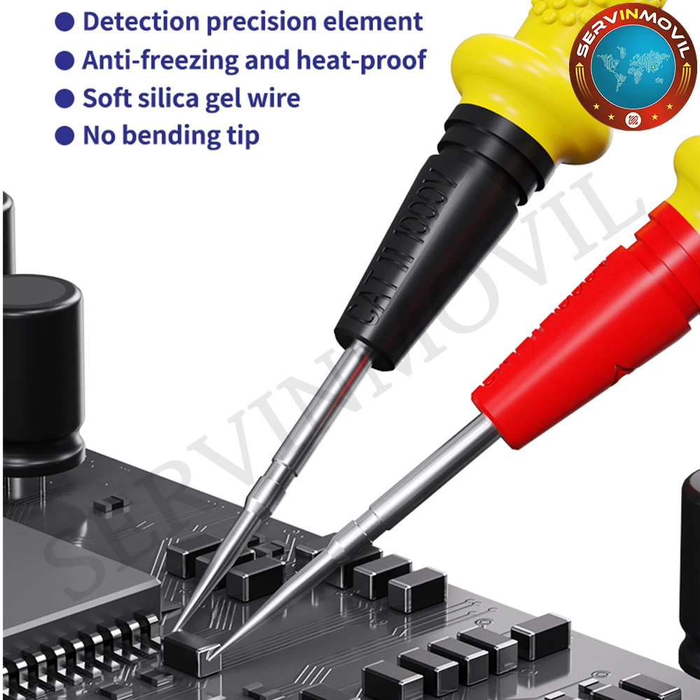 MECHANIC P40 Stainless Steel Multimeter Pen 20A 1000V High Precision Soft Test Tip Probe For Mobile Phone Repair