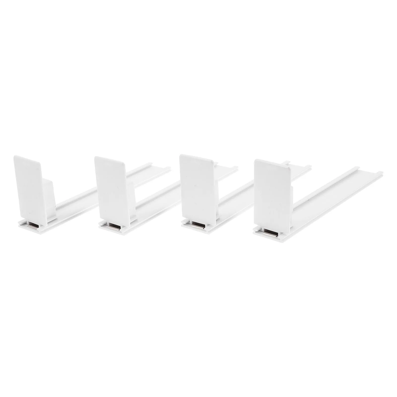 4Pcs Automatic Shelf Pusher Organizer Plastic Spring Loaded Drink Organizer for Retail Store Supermarket Shelf Track Dispenser