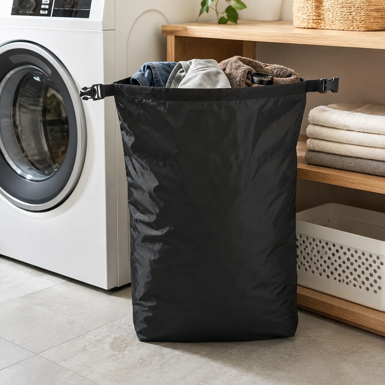 Travel laundry bag | Washable dry wet separation fitness bag | Anti odor dirty clothes storage bag | Waterproof swimsuit fitness