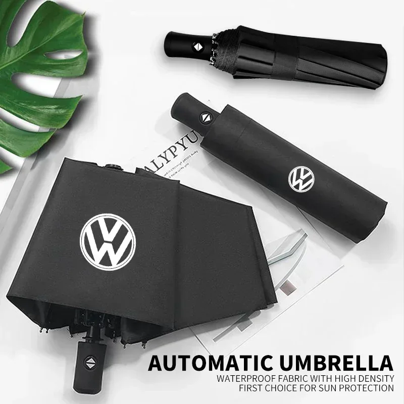 Portable Auto Emblem Business Umbrella For Volkswagen Volvo Land Rover Mercedes Benz Cadillac Chevrolet Tesla Hyundai Mazda