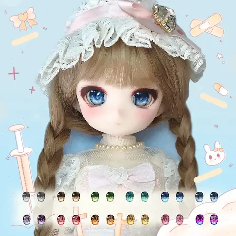 8/10/12/14/16/18/20/22/24mm Occhi della bambola per 1/3 1/4 1/6 Bjd Doll Cartoon Anime Acrilico Bulbo oculare Ragazza Giocattoli Dress Up Accessori per bambole