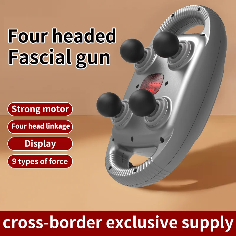 2024 Pistola per fascia portatile a 9 livelli di velocità di vendita calda Comodo display LCD Massaggio dei tessuti profondi con vibrazione Corpo e pistola per massaggio