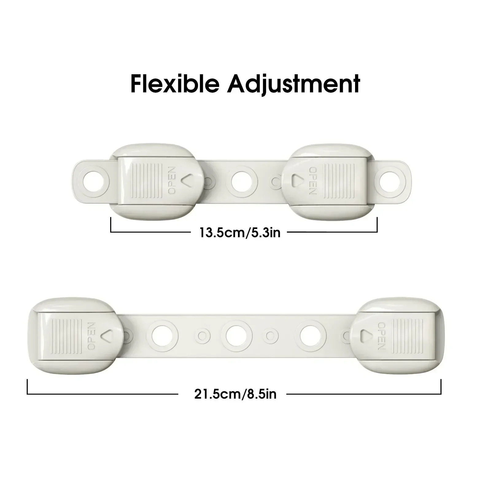 vvocci 5 PCS Adjustable Multi Latches Baby Safety Locks for Cabinets and Drawers Anti-Pinch Hand Buckle Prevent Accidents