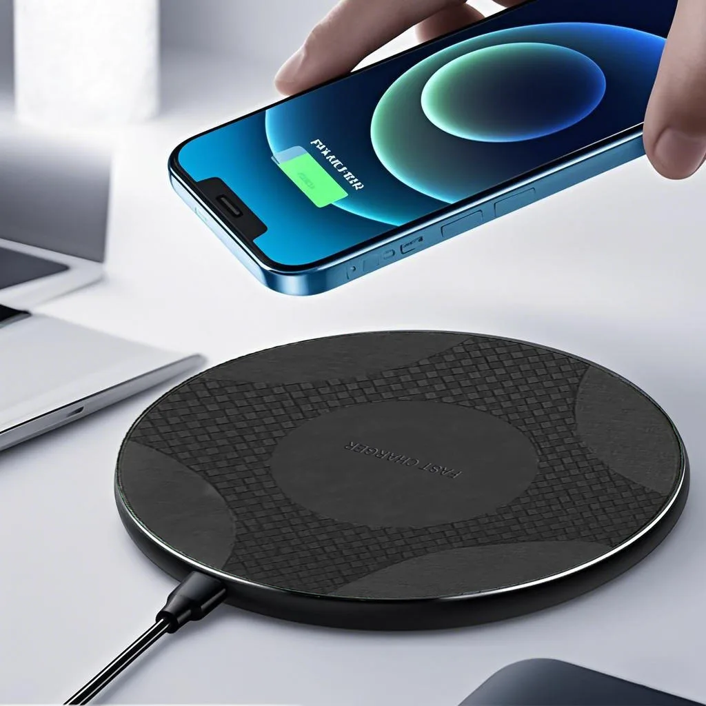 Carregador Sem Fio Rápido Universal de 15W para iPhone, Samsung, Huawei, Xiaomi, Google Pixel