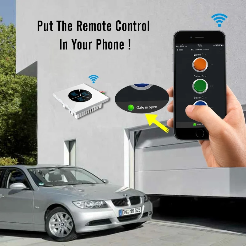 

Smartphone Tuya/Smart Living App Home Voice Control WiFi Switch Shutter Roller Shutter Motor