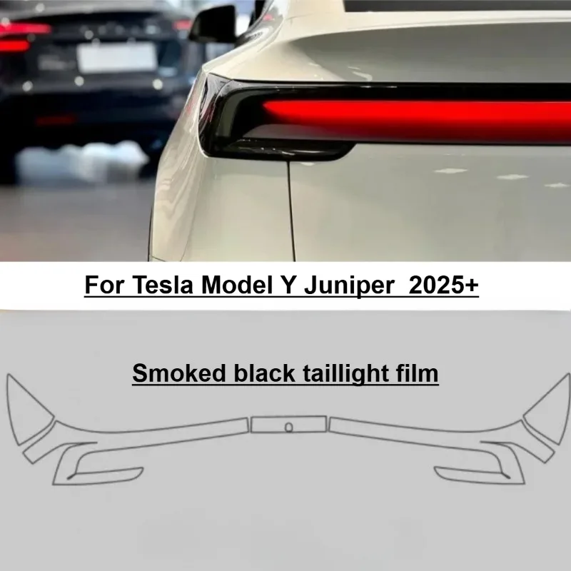 TPU Headlight Taillight Protective Tint Film Transparent Smoked Waterproof For Tesla Model Y Juniper Model YL 2025‑2026