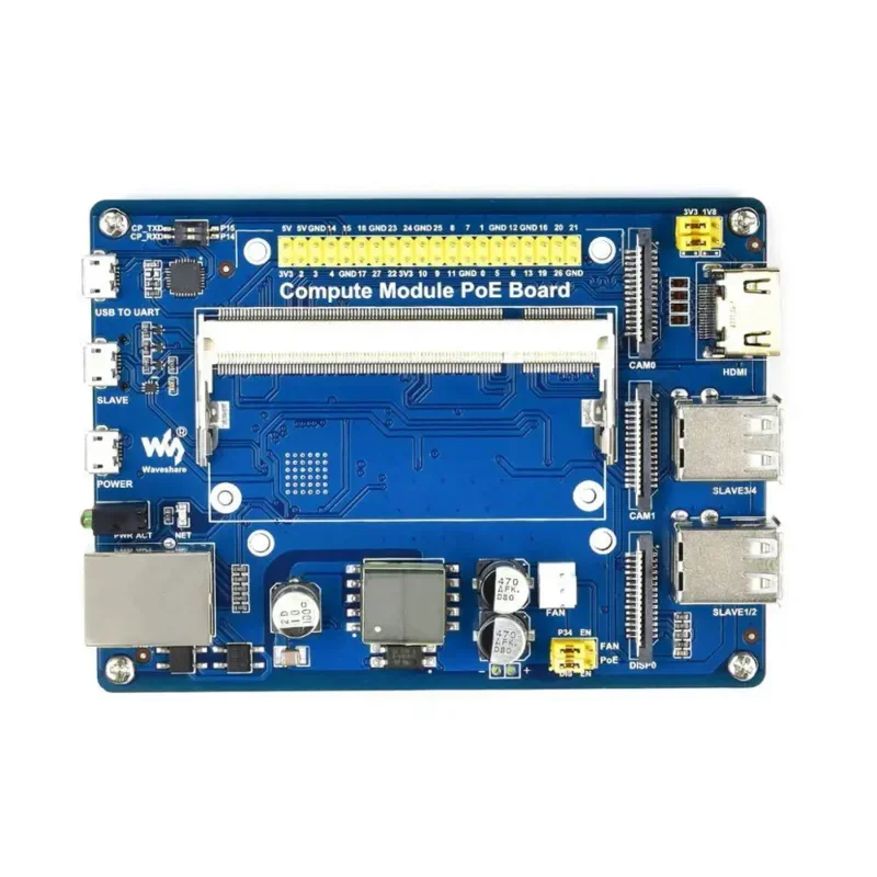 Placa de expansão USB PoE HUB, Módulo Breakout GPIO, CHAPÉ para RPI Rampberry Pi Compute Module 3 Lite CM3 Plus