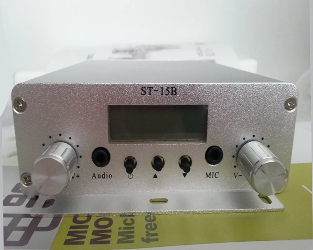 تحديث 15 واط FM بث ناقل موجات الراديو FMU ST-15B-V3 PLL ستيريو مع 76MHz-108MHz راديو السيارة مكبر للصوت