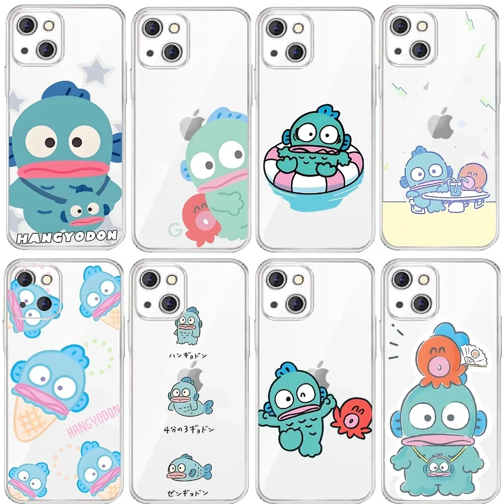 

Cute Cartoon H-Hanyodon Phone Case For Iphone 15 11 13 14 Pro Max 7 8 Plus X Xr Xs Max Se2020 12mini Transparent Cover